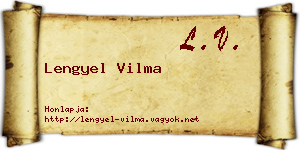 Lengyel Vilma névjegykártya
